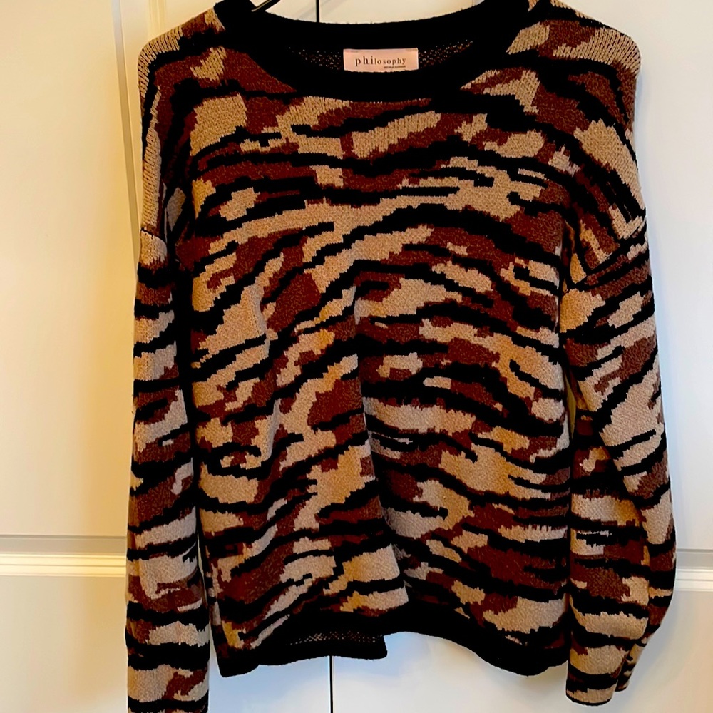 Philosophy camo sweater